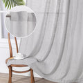 MYSKY HOME Short Curtains for Small Window, Boho Sheer Curtains 2 Panels Set by MYSKYHOME