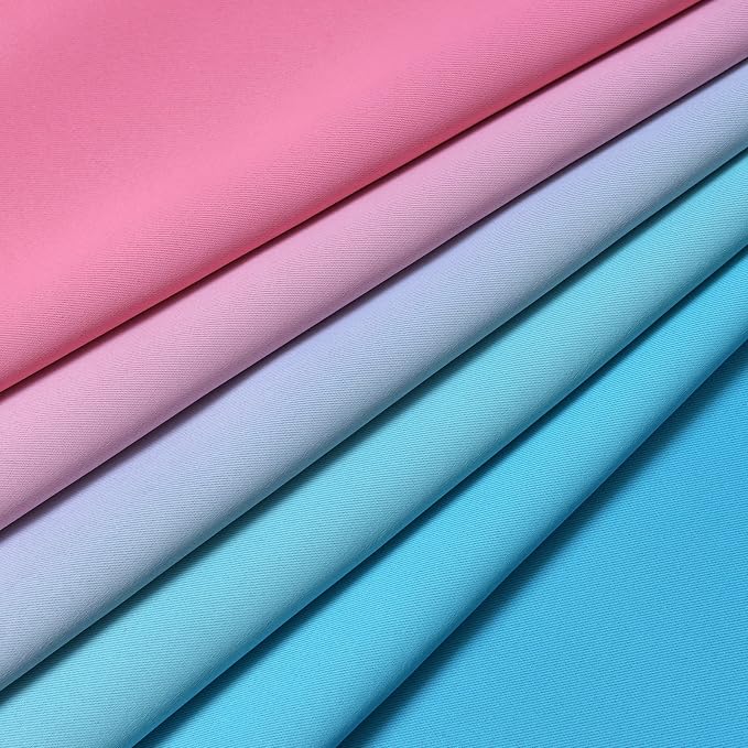 Yakamok Ombre Pink and Blue Curtains - Image 7