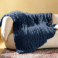 Ultra Soft Cozy Faux Fur Throw Blanket, Fuzzy Plush Thick Bubble Blanket by blunique
