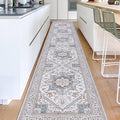 OPPODREAM Soft Entryway Rug 2x12, 2x12 Rug Runner, Neutral Washable Hallways by OPPODREAM