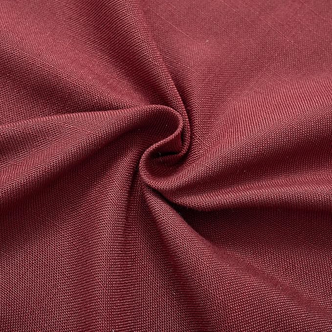 Burgundy Curtains for Living Room Back Tab Modern Farmhouse Semi Sheer Burgundy - Image 7