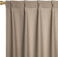 Joydeco Thick Linen Pinch Pleated Curtains 90 Inch Long 2 Panel Set by JOYDECO