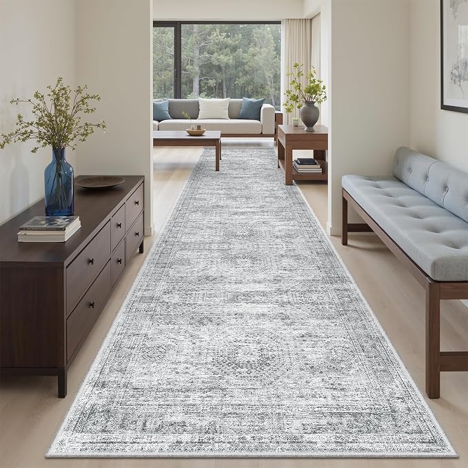 Runner Rug 3x12 Washable Non-Slip Hallway Runner Rugs - Image 2