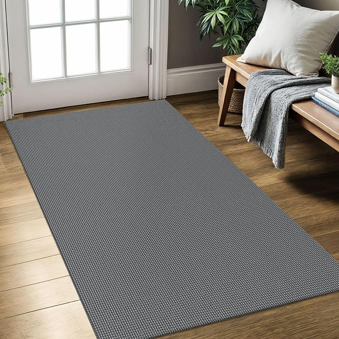 KOZYFLY Rugs for Entryway 3x5 ft Washable Area Rug Non Slip Rubber Backed Entry by KOZYFLY