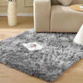 ORINOVA Light Grey Furry Washable Sheepskin Fur Area Rugs by ORINOVA