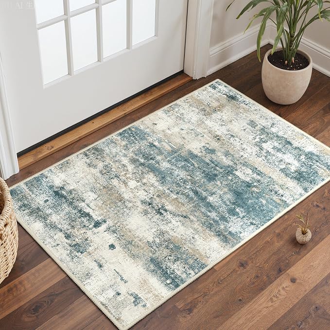 2x3 Rugs for Entryway Entrance Kitchen Bathroom, Machine Washable Modern - Image 3