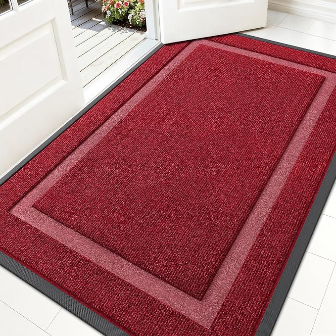 OLANLY Front Door Mat Indoor Outdoor Entrance, Waterproof All-Season, by OLANLY