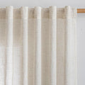 MYSKY HOME Linen Curtains for Sliding Door, Farmhouse Semi Sheer Ceiling by MYSKYHOME