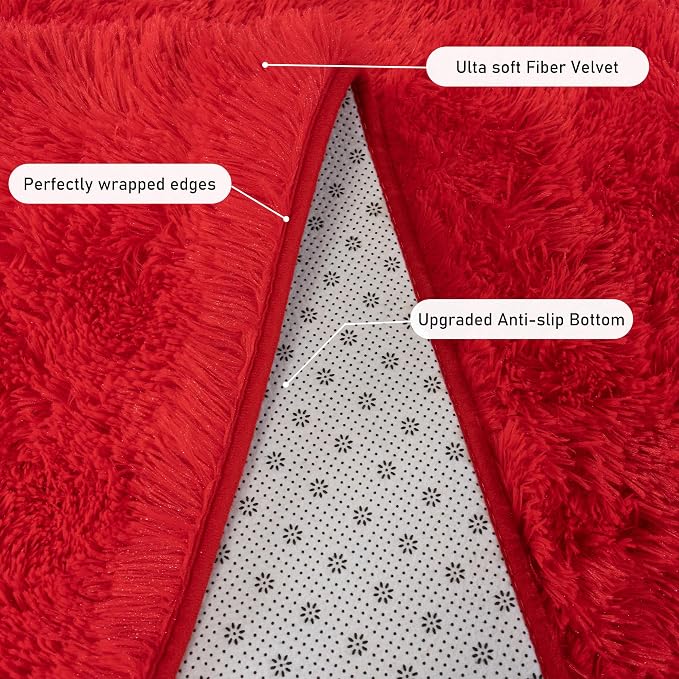 Runner Rugs for Bedroom 2x6 Rug Runners for Hallways Non Slip Soft Shag Bedside - Image 5