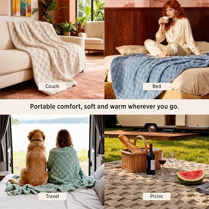 Bedsure GentleSoft White Twin XL Blanket - Image 4