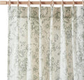 jinchan Pinch Pleated Curtains Floral Linen Blend Curtains by JINCHAN