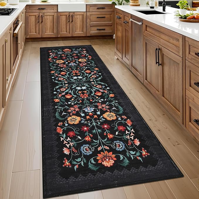 GarveeHome Floral Rug 2.5x10 Runners by GarveeHome
