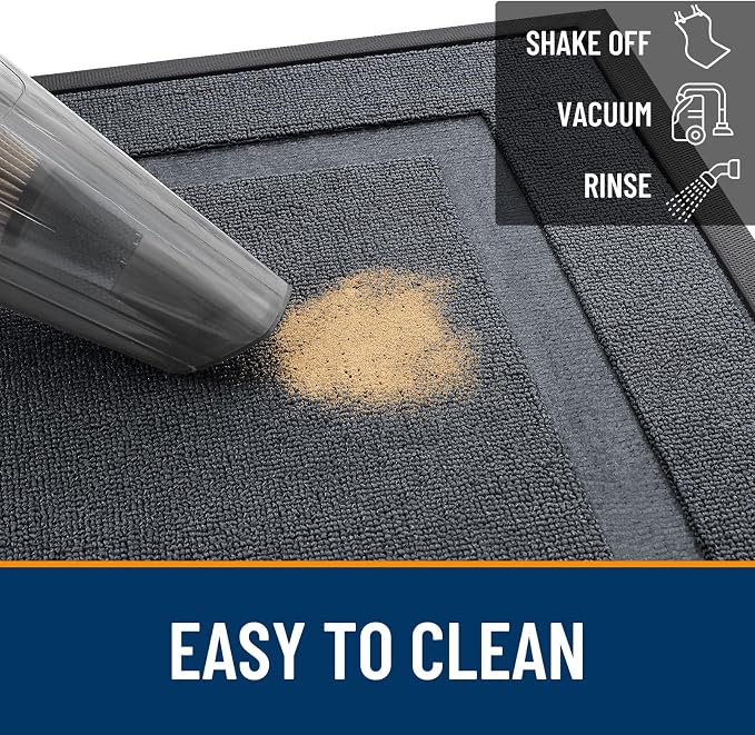 OLANLY Front Door Mat Outside 47x17, All-Season Heavy-Duty Rubber Doormat | - Image 5