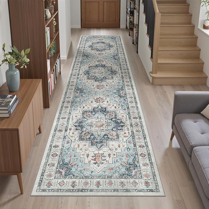 Madane Runner Rug 2x8, Washable Hallway Runner Rugs, Non-Slip Low-Pile Soft - Image 4