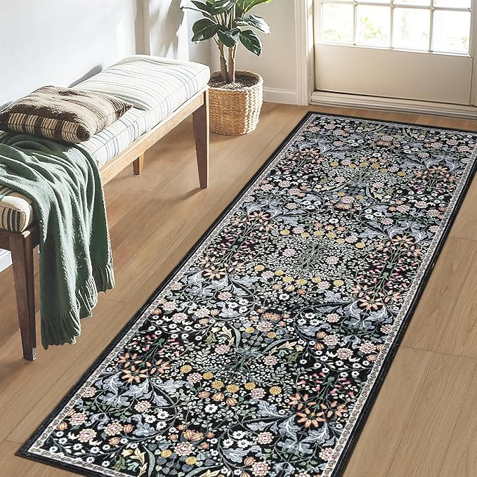 Runner Rug for Entryway: 2.6x8 Kitchen Rugs Non Slip Washable Ultra-Thin Soft - Image 3