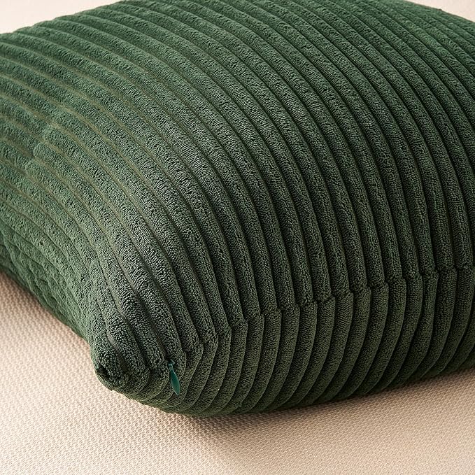 Topfinel Striped Pillow Covers 20x20 Boho Farmhouse Green Rust Set of 4 Mordern - Image 6