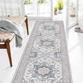 OPPODREAM Soft Entryway Rug 2x8, 2x8 Rug Runner, Neutral Washable Hallways by OPPODREAM