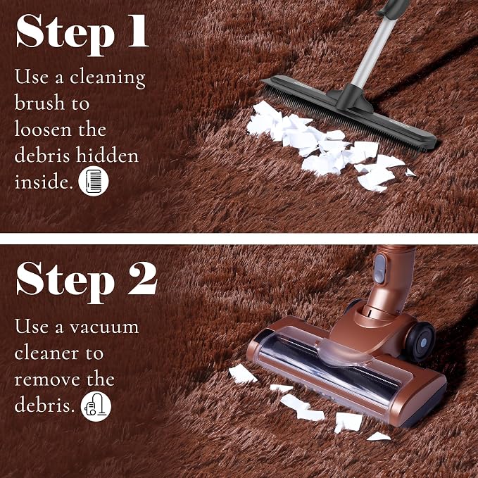 ONASAR Brown 6x9 Area Rugs for Living Room Bedroom, Large Fluffy Bedside Throw - Image 6