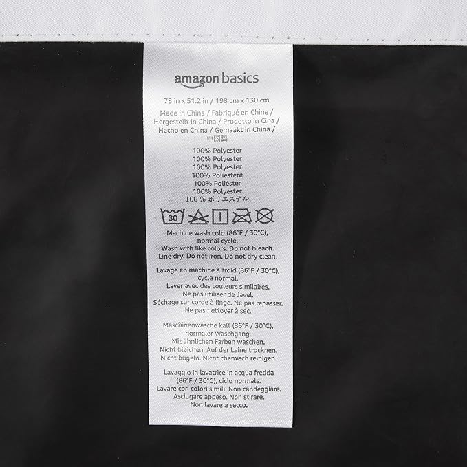 Amazon Basics Portable Room Darkening Light Blocking Blackout Curtain Shade - Image 5