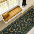 Dark Green 2'6"x10' Long Runner Rugs by HazoHaus