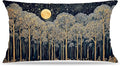 Rustic Dark William Morris Night Forest Moon Decor Pillow Covers 12x20 by Unknown