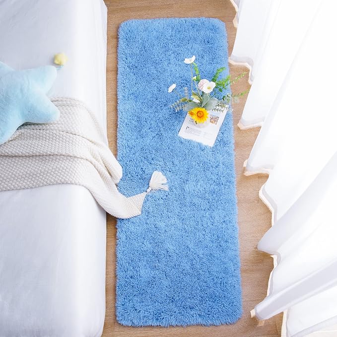 Chicrug Soft Runner Rug for Bedroom Living Room Plush Fluffy Rugs 2x6 Feet - Image 4