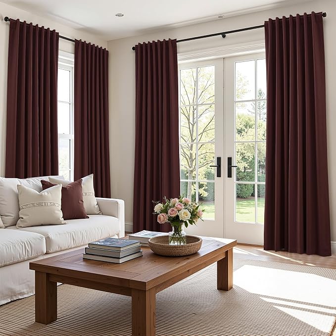 Guken 100% Blackout Curtains 96 Inch Length 2 Panels Set - Image 9