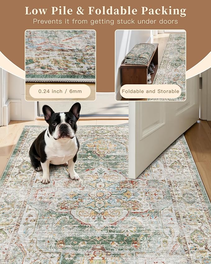 Madane Hallway Runner Rug 2x12, Extra Long Washable Runner Rugs - Image 9