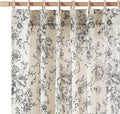 jinchan Pinch Pleated Curtains Floral Linen Blend Curtains by JINCHAN