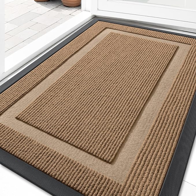 OLANLY Front Door Mat Indoor Outdoor Entrance, Waterproof All-Season, by OLANLY