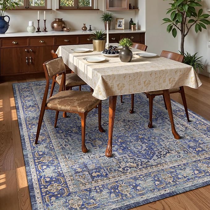 Washable Area Rug 3' x 5 ' Vintage Traditional Persian Mat - Image 3