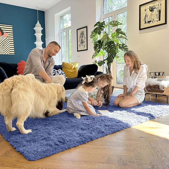 OLANLY 2x3 Machine Washable Small Bedside Rug, Soft Fluffy Shaggy Entryway - Image 6