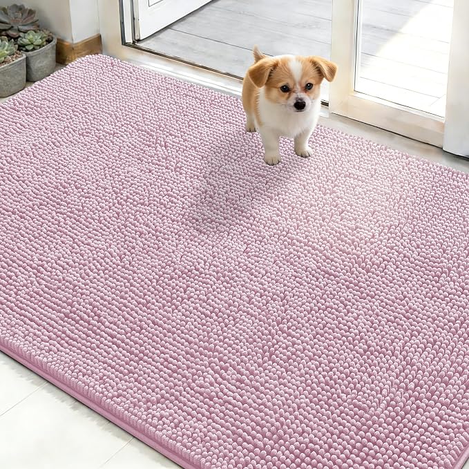 OLANLY Dog Door Mat for Muddy Paws 48x30, Absorbs Moisture and Dirt, Absorbent by OLANLY