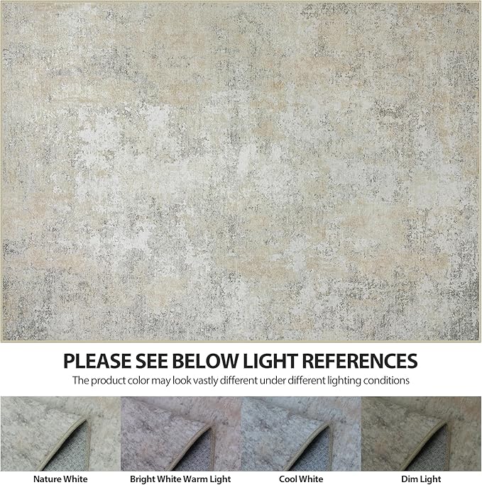 6x9 Area Rugs for Living Room Rug Washable: Abstract Rug for Dining Room - Image 7
