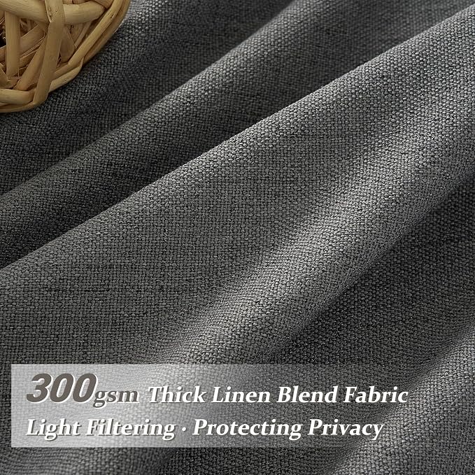 Dark Grey Memory Shaped Pinch Pleated Living Room Curtains 84 Inches Long 2 - Image 3