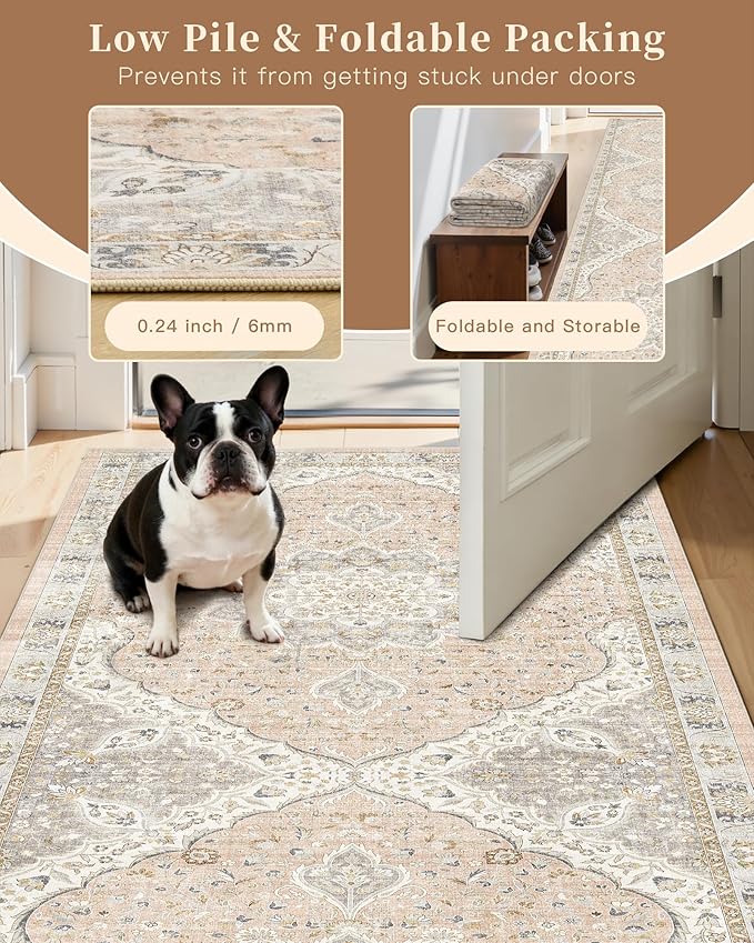Madane Runner Rugs for Hallway 2x10 Long Washable Non-Slip Hallway Runner Rug - Image 7