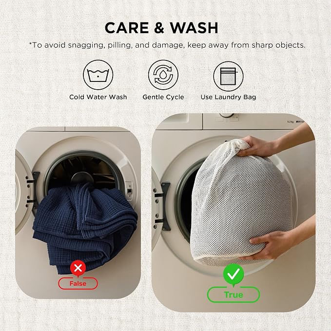 Bedsure 100% Cotton Muslin Blanket King Size - Image 6