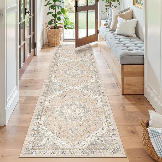 Madane Runner Rug 2x8, Washable Hallway Runner Rugs, Non-Slip Low-Pile Soft - Image 4