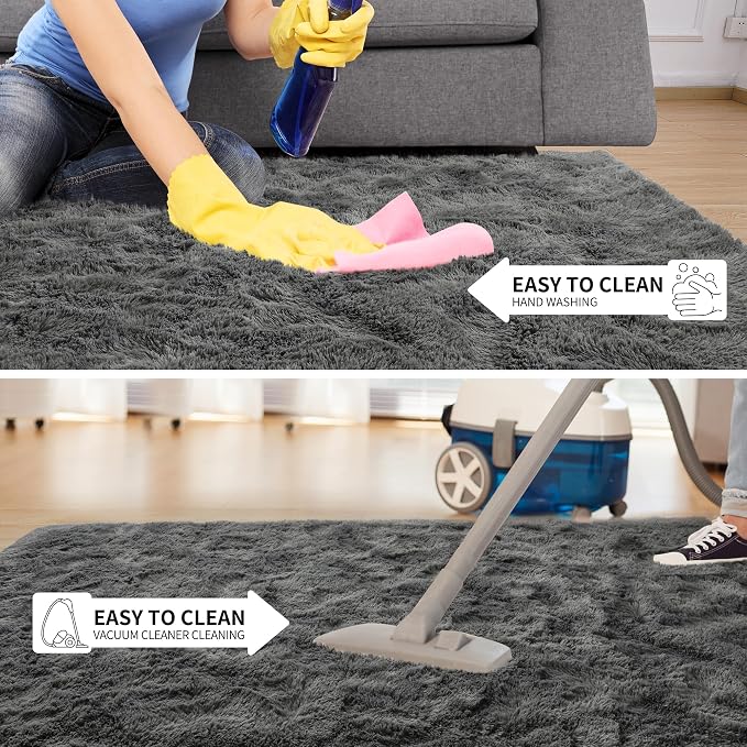 Tepook Soft Fluffy Rugs for Bedroom, 4x6 Area Rug for Living Room, Modern - Image 6