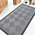 OLANLY Front Door Mat Outside Entrance 47x23, Heavy Duty Sturdy Natural Rubber by OLANLY