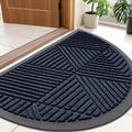 Smiry Half Circle Front Door Mat Outside Entrance, Heavy Duty Sturdy Natural by Smiry