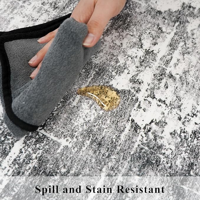 2x6 Abstract Kitchen Runner Rug - Image 3