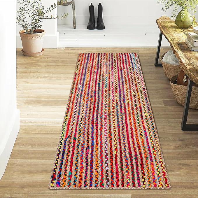 Hausattire Bohemian Braided Runner Rug 2'x6' - Image 3