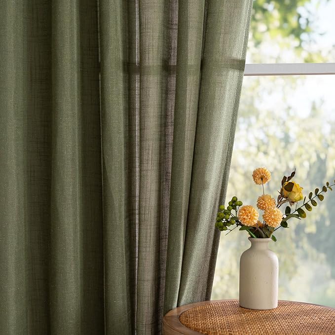 MYSKY HOME Living Room Curtains 90 Inches Long Farmhouse Light Filtering - Image 9