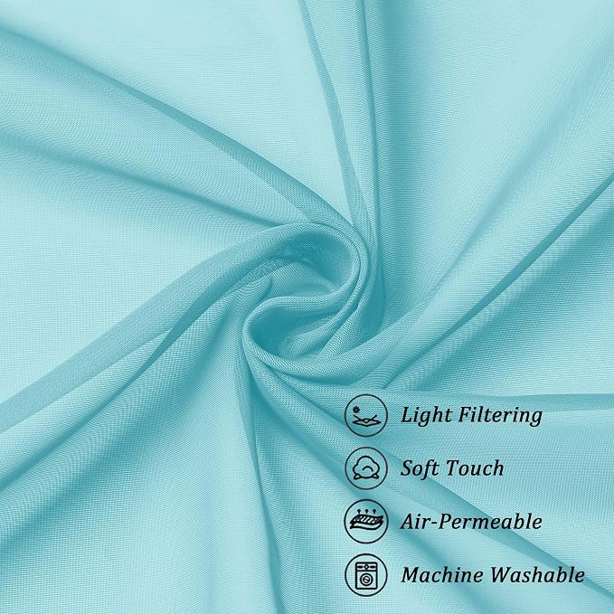 Chyhomenyc Sheer Valances for Windows, Light Filtering Small Window Curtains - Image 7