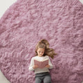 OLANLY Blush Round Rugs for Bedroom by OLANLY
