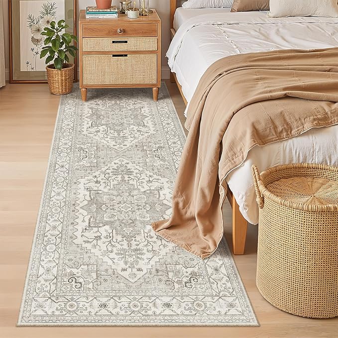 Madane Hallway Runner 3x8, Kitchen Rugs Washable Entryway Rug 8ft Vintage - Image 3