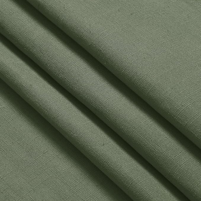 Olive Green Kitchen Cafe Curtains 45 Inch Length 2 Panel Set Back Tab Rod - Image 7
