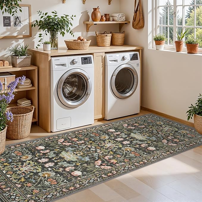 Washable 2x8 Hallway Runner Rug: Vintage Water-Resistant Kitchen Entryway Rug - Image 7