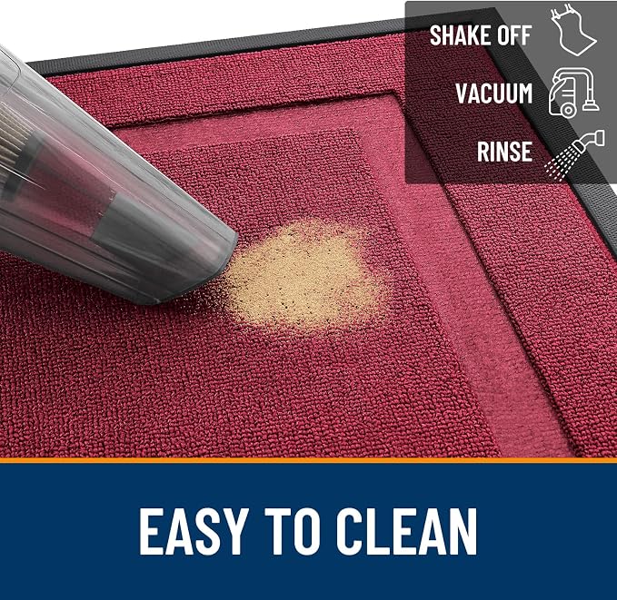 OLANLY Front Door Mat Outside 59x34, All-Season Heavy-Duty Rubber Doormat | - Image 5